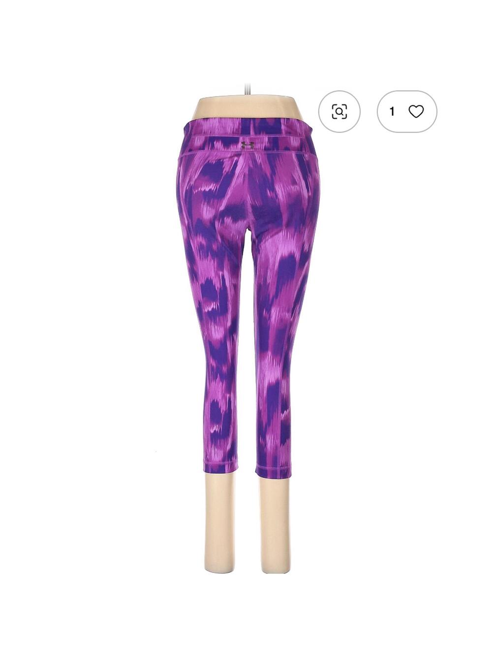 Under Armour Purple Active Pants Size M Leggings - Picture 2 of 2